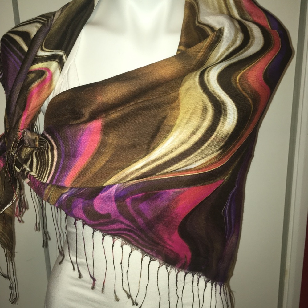 Tarnish Nordstrom square scarf wrap shawl - Picture 2 of 3